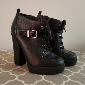 Black Ankle Heel Boots